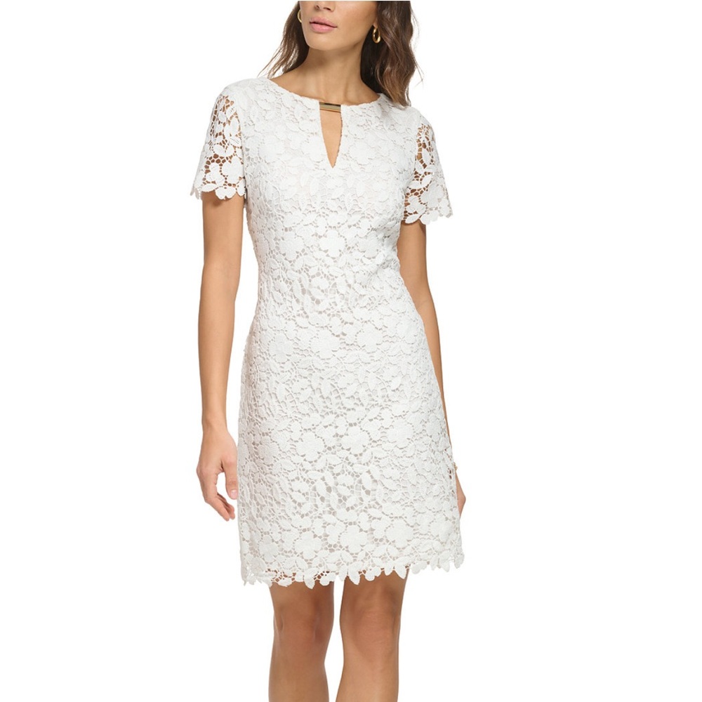 Women’s Lace Keyhole-Cutout Sheath Dress